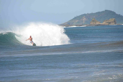 The surf at Playa Santana